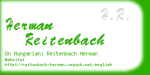 herman reitenbach business card